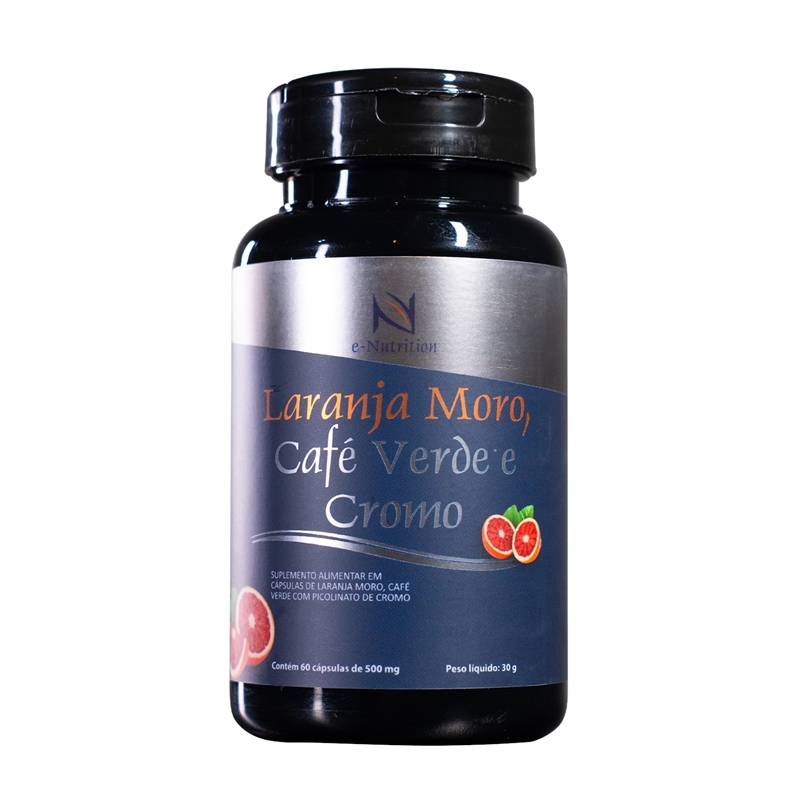 Laranja Moro + Café Verde + Cromo 500mg -  60 Cápsulas 