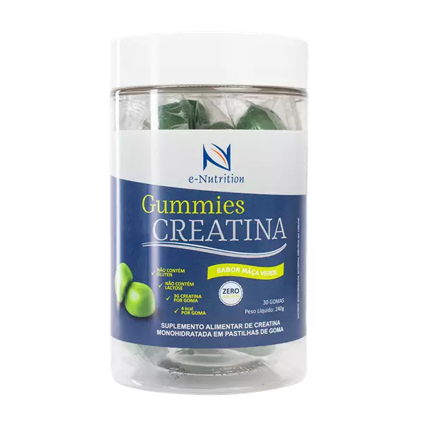 Creatina Gummies e-Nutrition® sabor  Maçã Verde | 3g por dose 